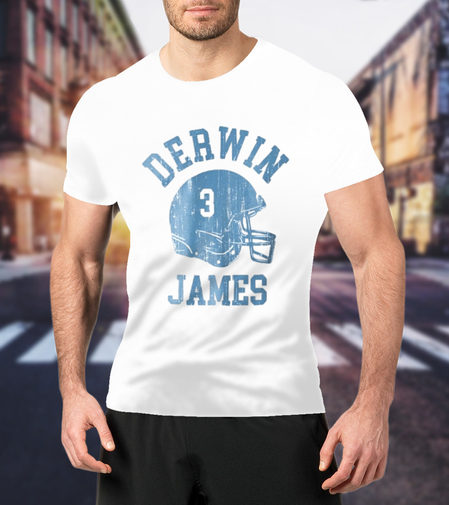 Derwin James Number 3 Distressed American Football Helmet T-Shirt