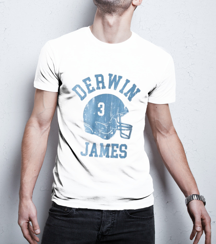 Derwin James Number 3 Distressed American Football Helmet T-Shirt