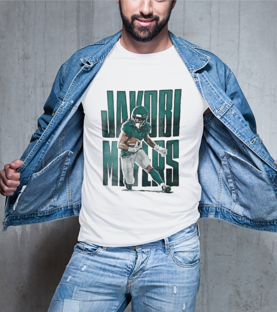 Jakobi Meyers Football Player Carrying Ball Distressed T-Shirt