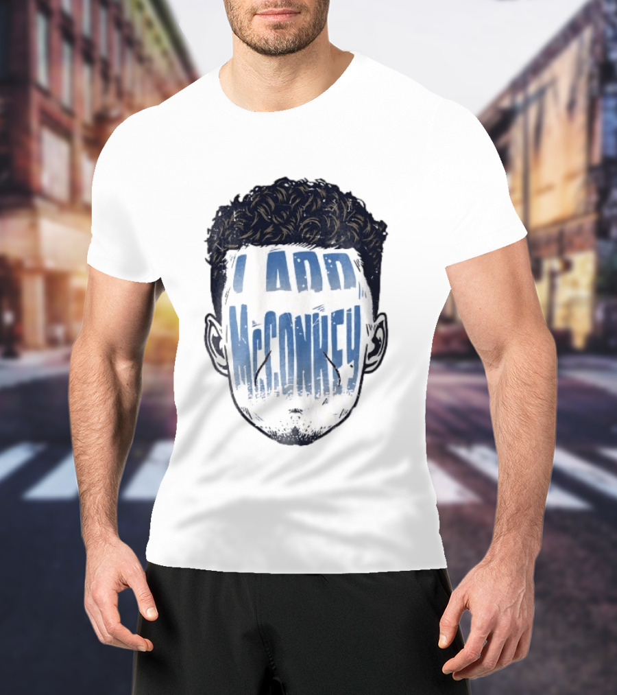 Ladd McConkey Curly Hair Face T-Shirt