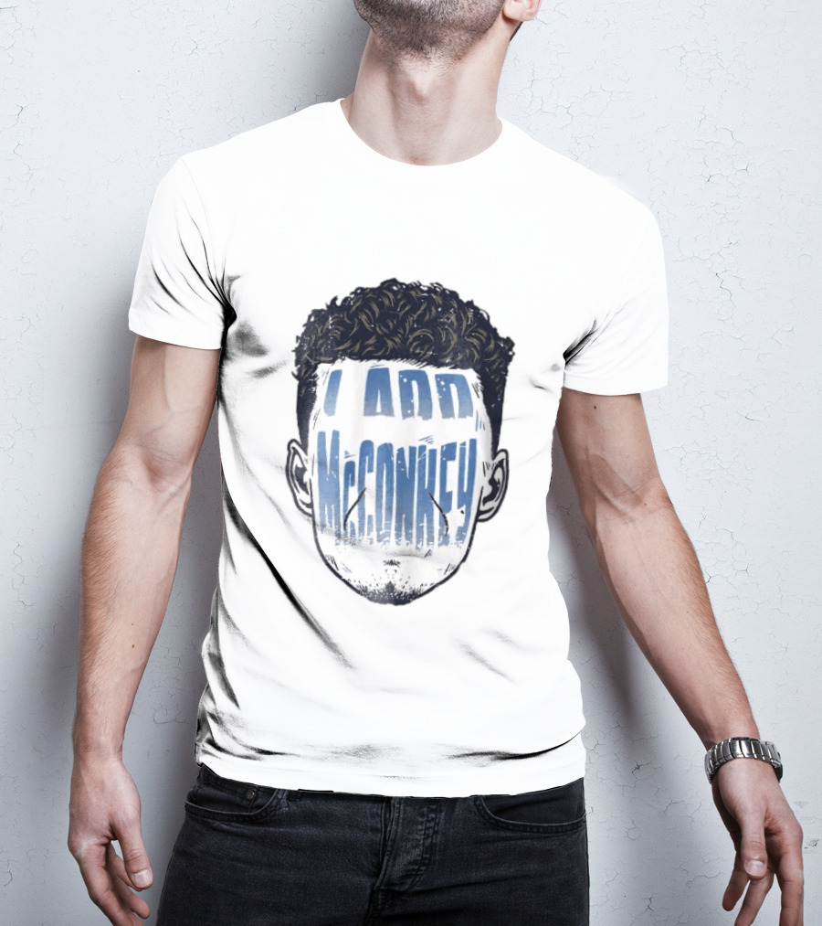 Ladd McConkey Curly Hair Face T-Shirt