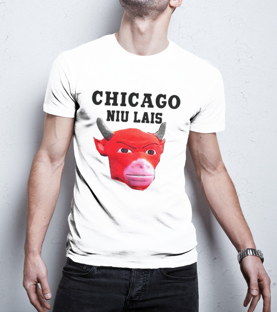 Chicago Bulls Niu Lais Red Bull Head T-Shirt