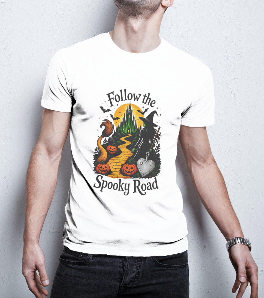 Follow The Spooky Road Wizard Of Oz Halloween Witch 2026 T-Shirt