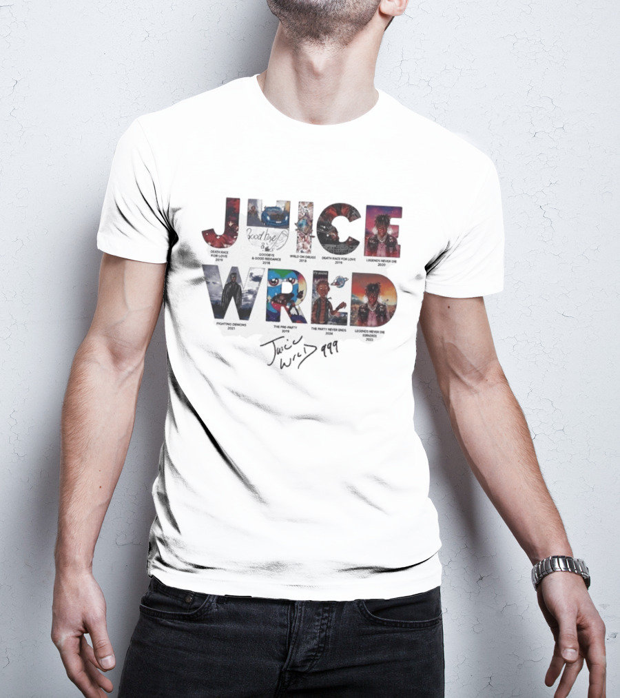 Juice WRLD 999 Death Race For Love Goodbye And Good Riddance Legends Never Die Fighting Demons The Party Never Ends Wild On Drugs T-Shirt