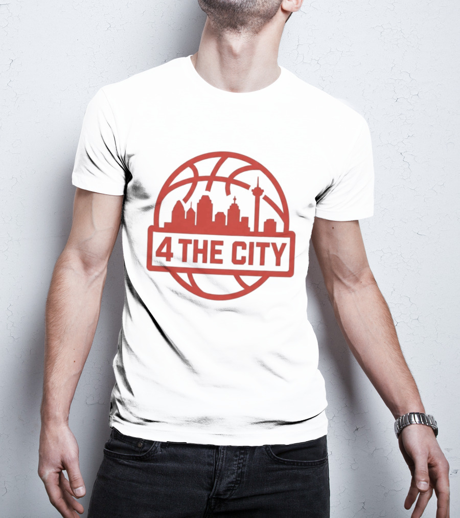 Kingston Flemings Basketball City Skyline 4 The City T-Shirt