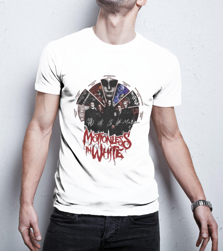 Motionless In White Band Album Art Collage Wheel T-Shirt
