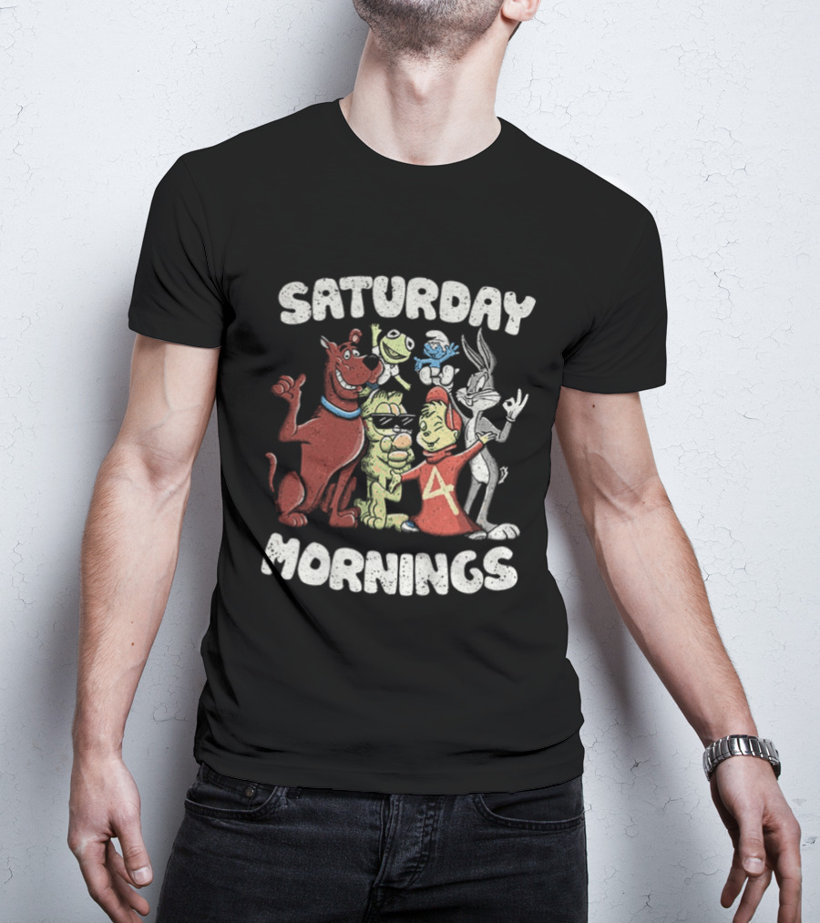 Saturday Mornings With Classic Cartoon Characters T-Shirt