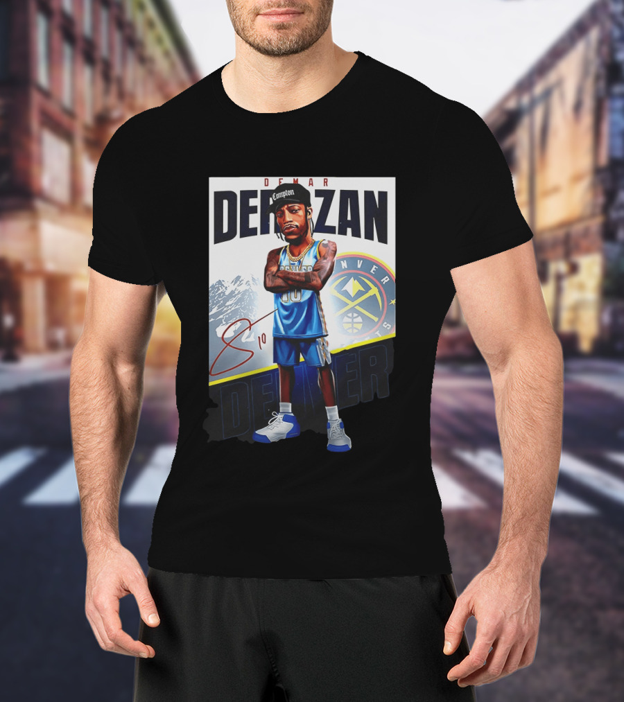 DeMar DeRozan Denver Nuggets Basketball Character With Signature T-Shirt