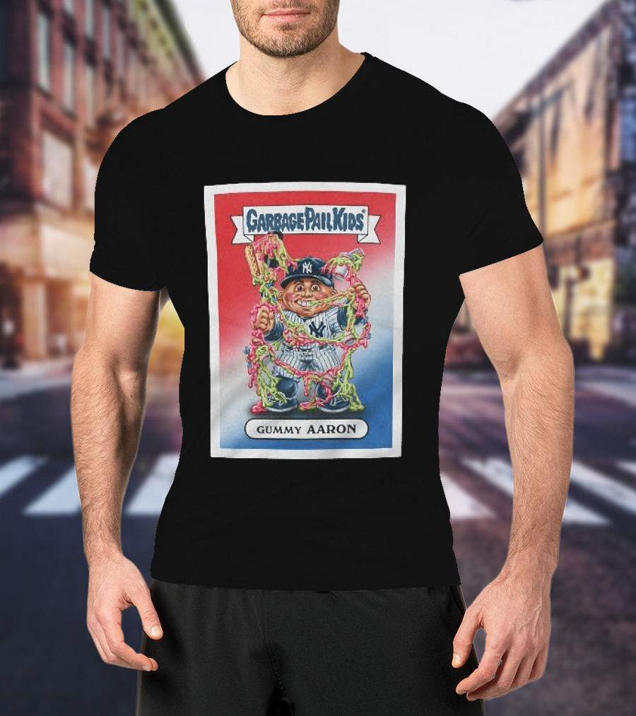 Garbage Pail Kids New York Yankees Gummy Aaron MLB Collaboration T-Shirt