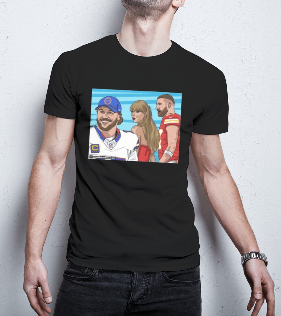 Josh Allen And Taylor With Kelce Stu McCallister सेटअप T-Shirt