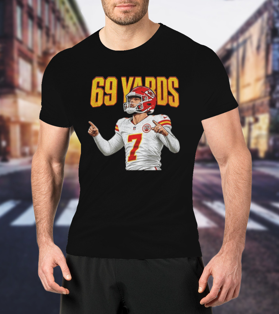 69 Yards Harrison Butker Kansas City Football Player T-Shirt