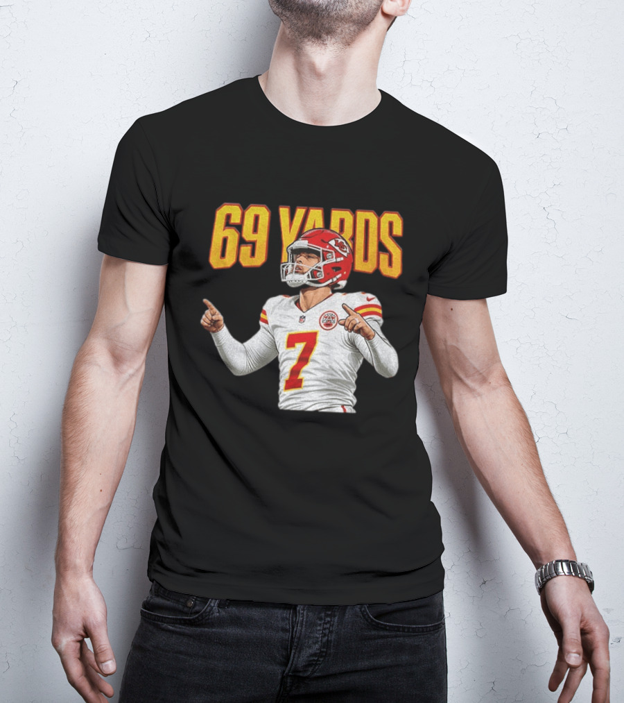 69 Yards Harrison Butker Kansas City Football Player T-Shirt