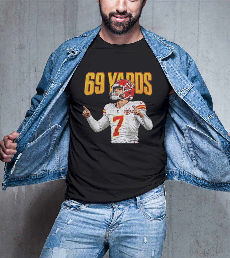 69 Yards Harrison Butker Kansas City Football Player T-Shirt