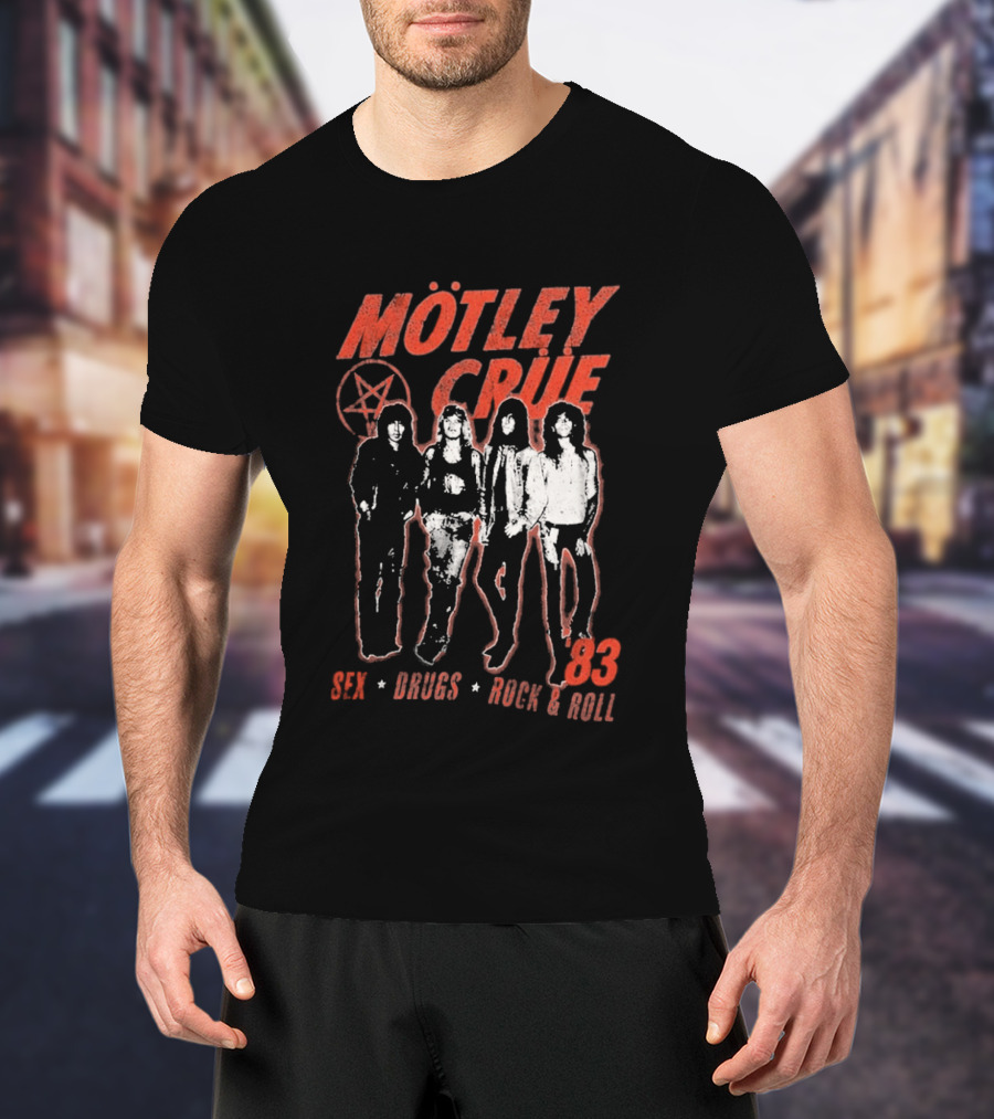 Mötley Crüe 83 Sex Drugs Rock & Roll Vintage Style 2026 T-Shirt