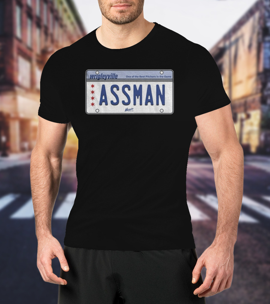 Wrigleyville Assman License Plate One Of The Best Pitchers In The Game T-Shirt