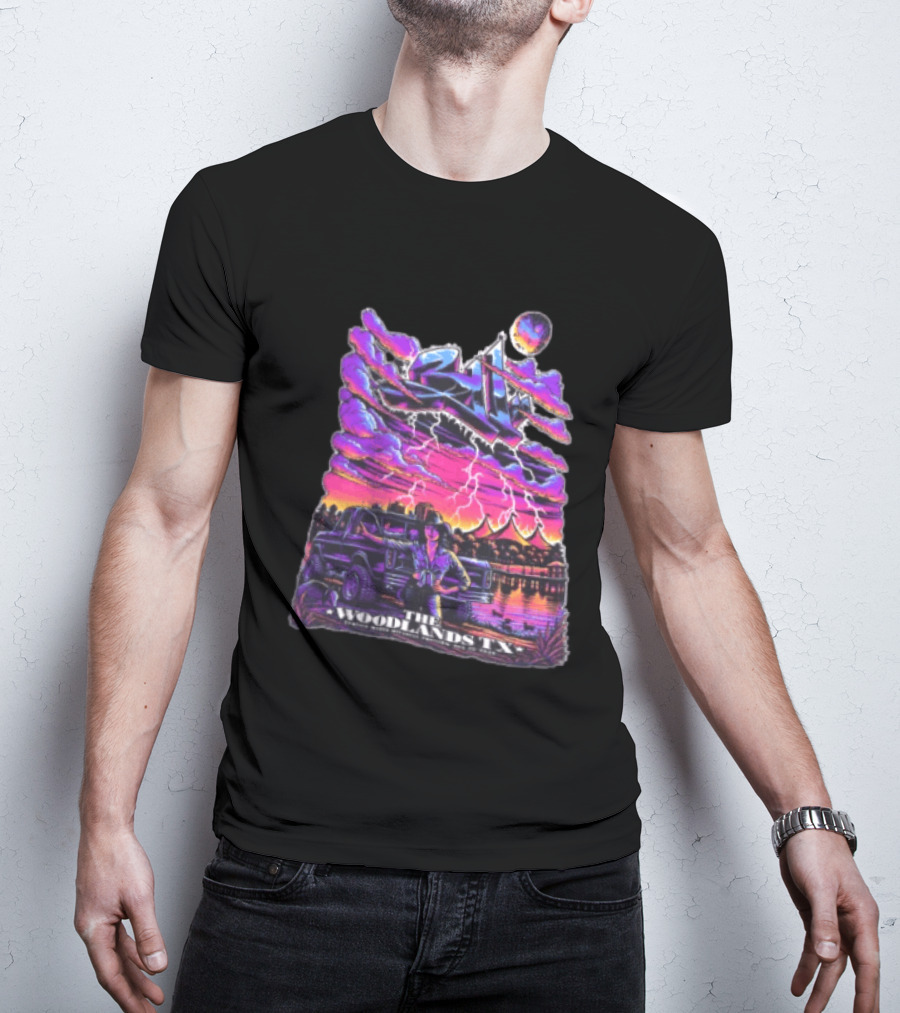 311 August 23 2026 The Cynthia Woods Mitchell Pavilion The Woodlands TX Lightning Scene T-Shirt