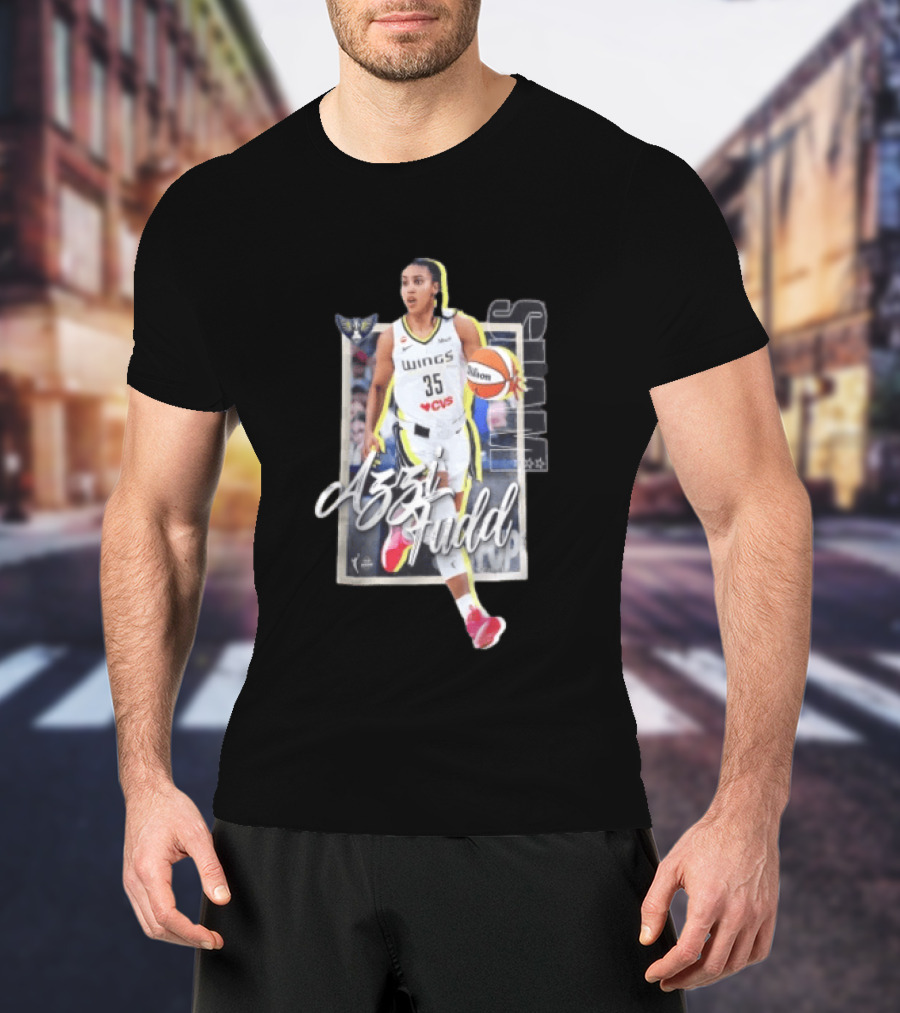 Dallas Wings Azzi Fudd 35 Basketball Player With Ball T-Shirt
