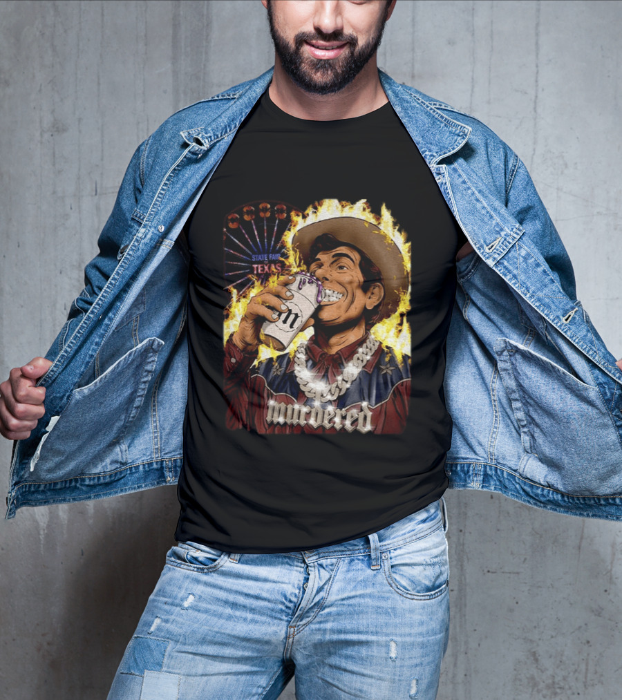 Big Tex State Fair Of Texas Ferris Wheel Fire Drinking Can Highlight T-Shirt