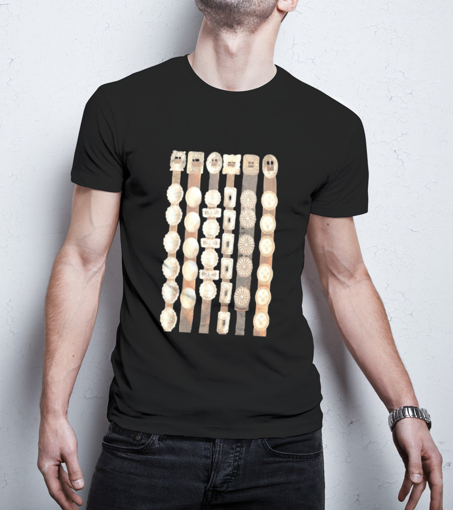 Hoshi SEVENTEEN Curtain Concho Vintage Button Straps T-Shirt