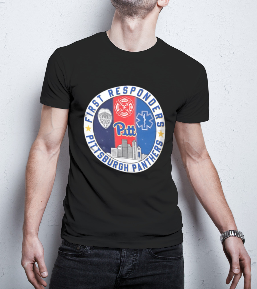 First Responders Tribute Pittsburgh Panthers Pitt Fire Police EMS Heroes T-Shirt