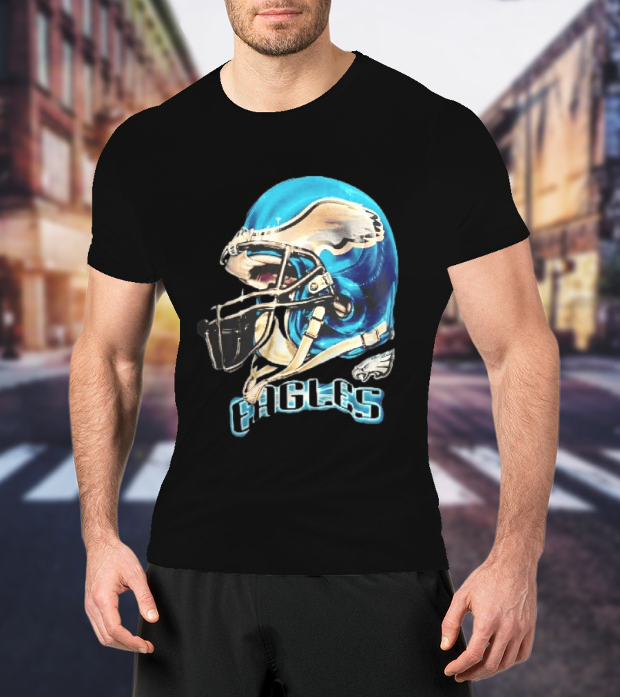 Philadelphia Eagles Blue Helmet Wing Decal EAGLES T-Shirt