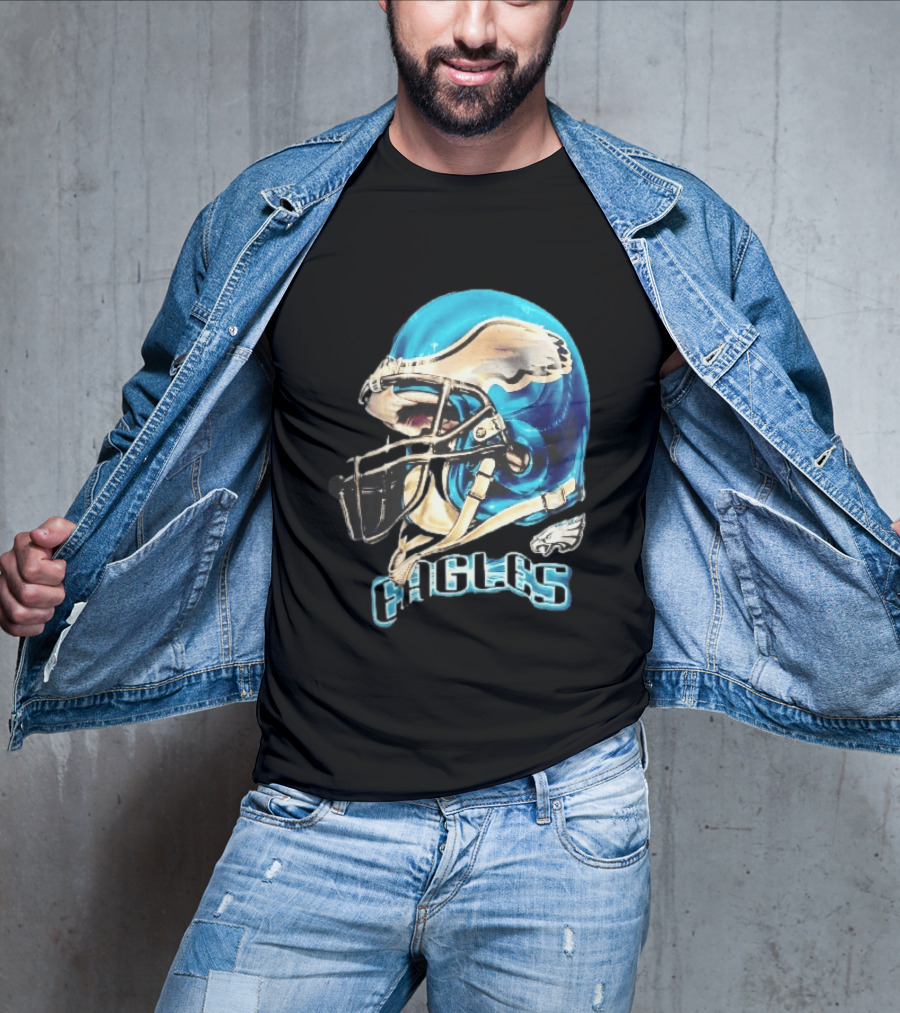 Philadelphia Eagles Blue Helmet Wing Decal EAGLES T-Shirt