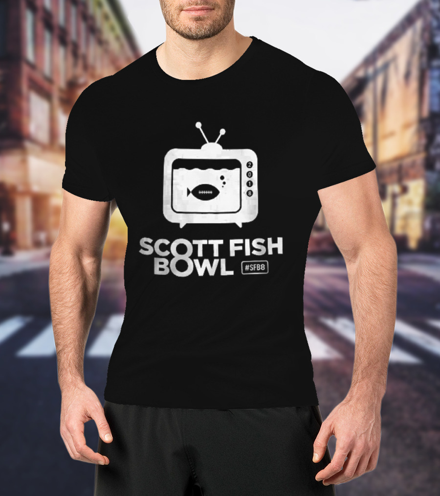 Scott Fish Bowl SFB8 2018 TV Aquarium Pigskin Bubbles T-Shirt