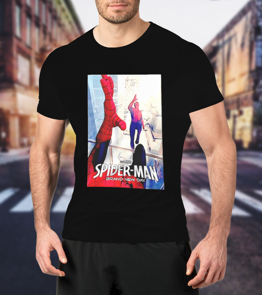 Marvel Spider Man Brand New Day High Five Scene T-Shirt