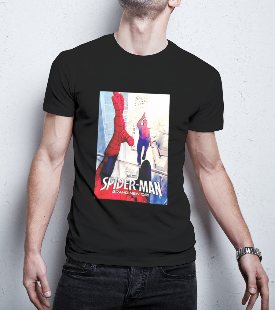 Marvel Spider Man Brand New Day High Five Scene T-Shirt
