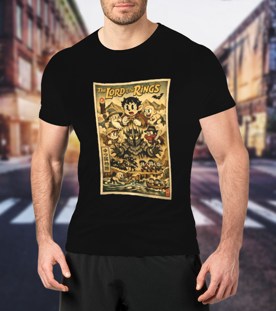 The Lord Of The Rings Middle Earth Tale Cartoon Adventure T-Shirt