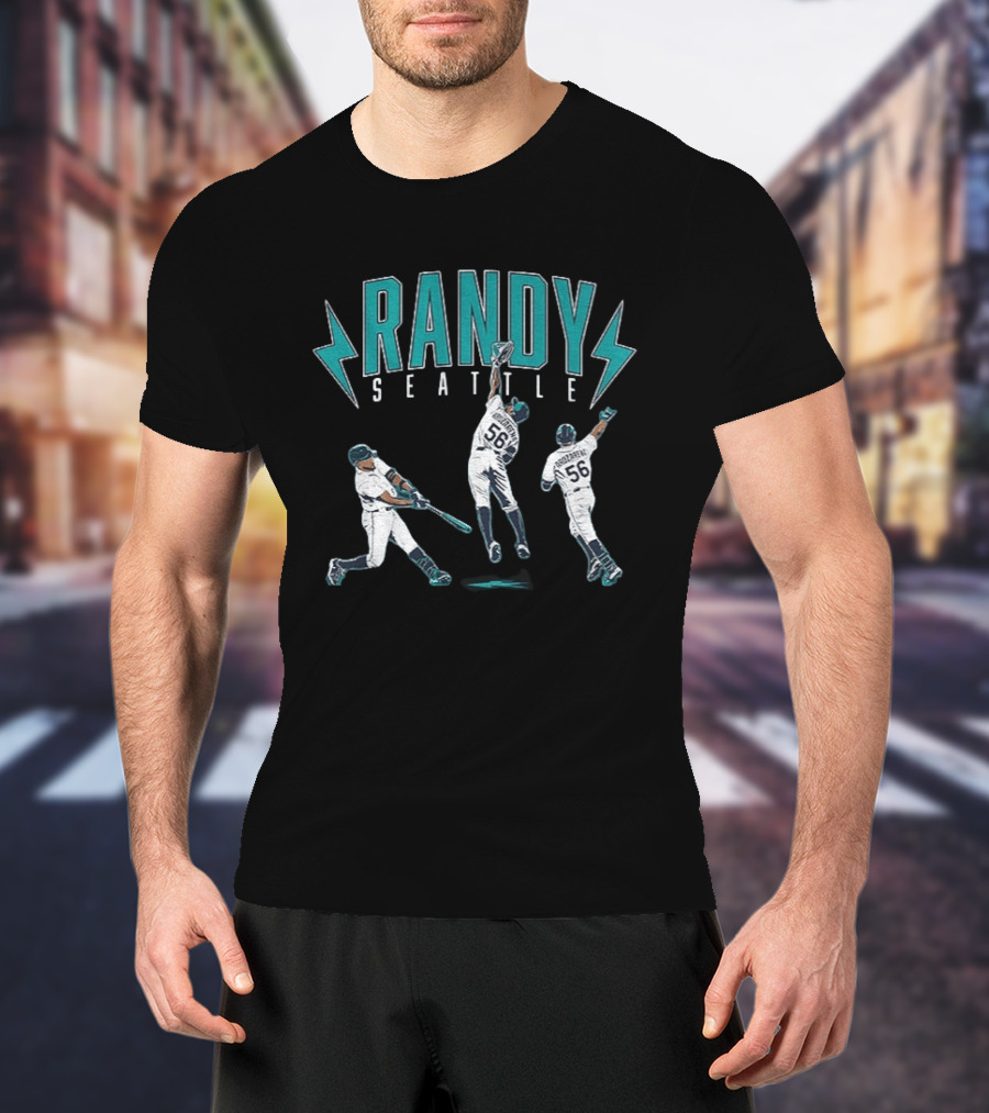 Randy Seattle Arozarena Baseball Player 56 Lightning Action T-Shirt