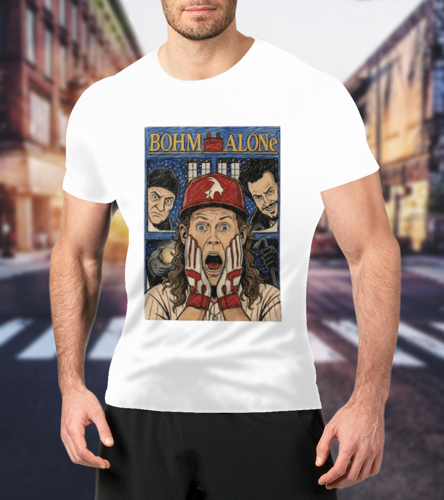 Bohm Alone Alec Bohm Philadelphia Phillies Home Alone T-Shirt