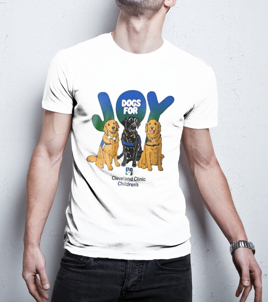 Cleveland Clinic Children's Dogs For Joy Golden Retrievers Black Lab Cartoon T-Shirt
