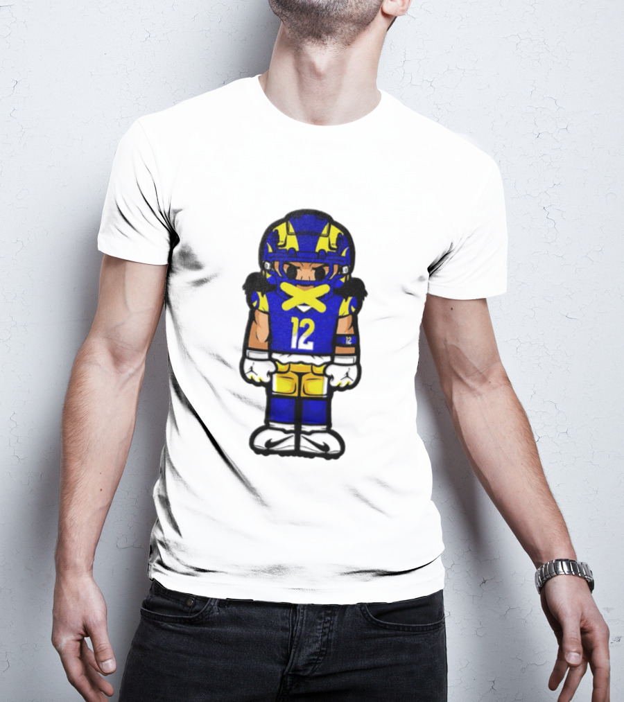 Los Angeles Rams Puka Nacua No 12 Chibi Character Football Player T-Shirt
