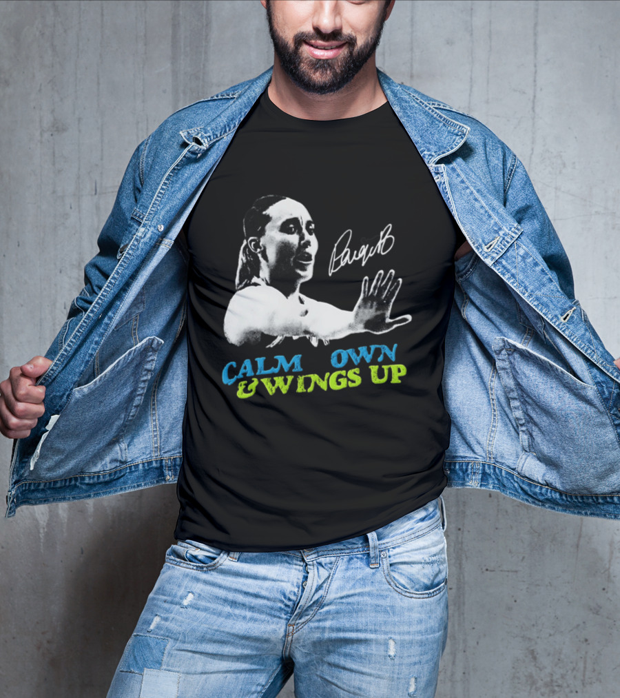 Paige Bueckers Calm Down And Wings Up Dallas Wings WNBA T-Shirt