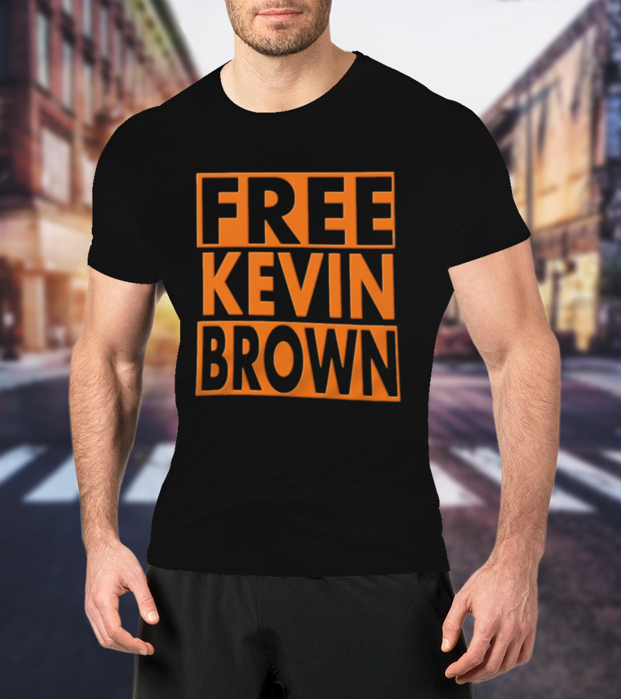 Free Kevin Brown Bold Orange T-Shirt