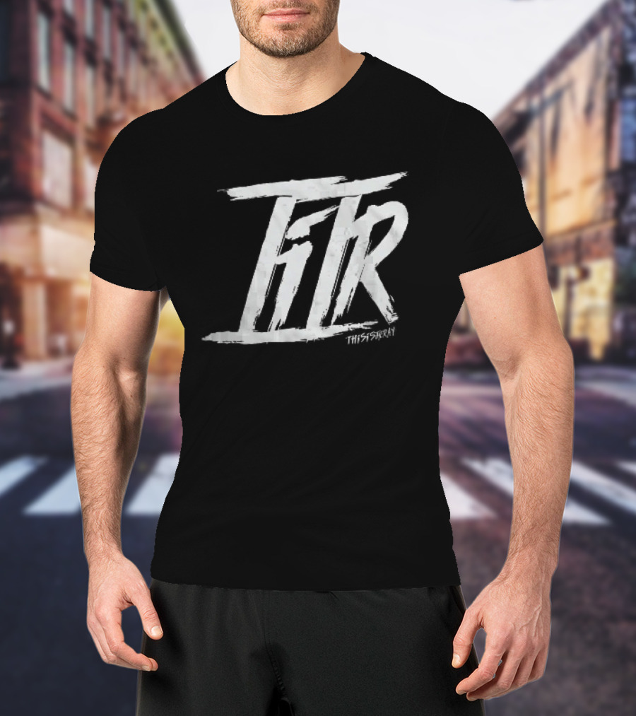 FTR This Is The Way White Brush Stroke Monogram Black T-Shirt