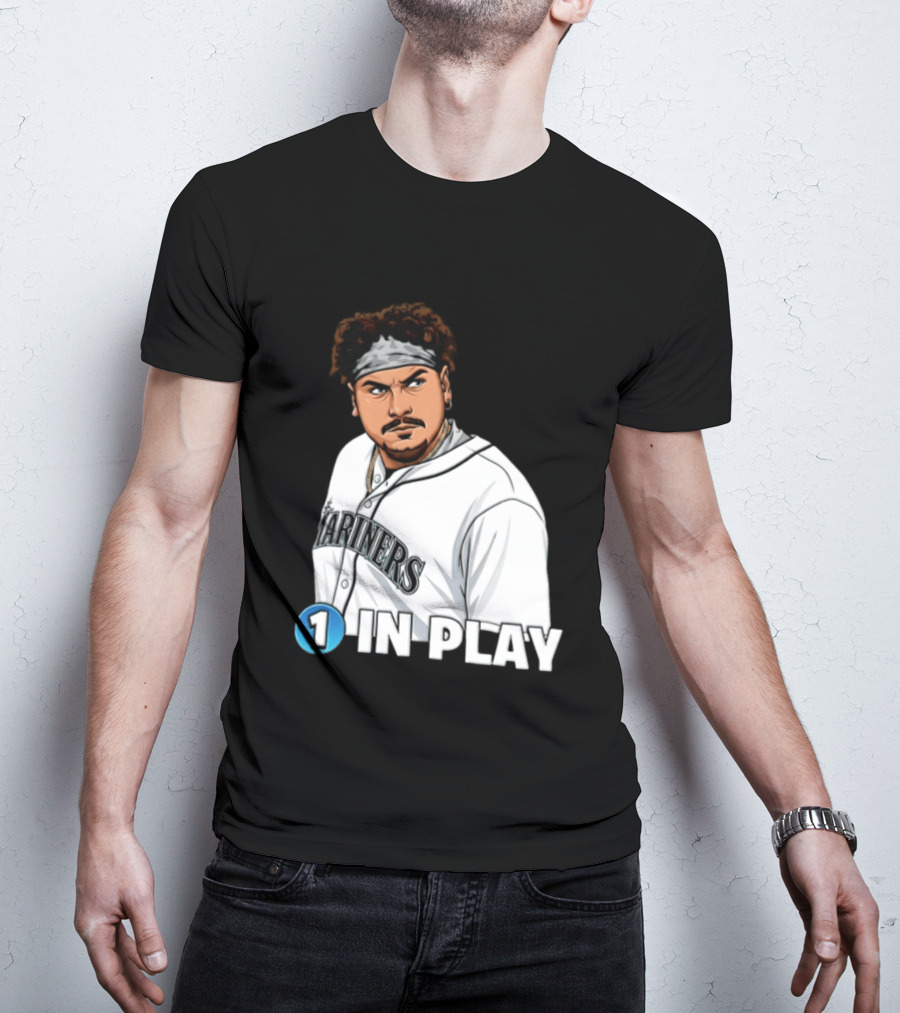 Josh Naylor Mariners 1 In Play Seattle MLB 2026 T-Shirt