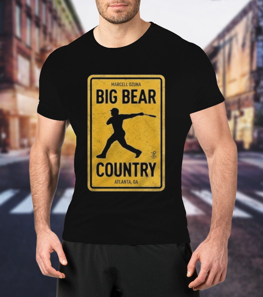 Marcell Ozuna Big Bear Country Atlanta GA Retro Baseball T-Shirt