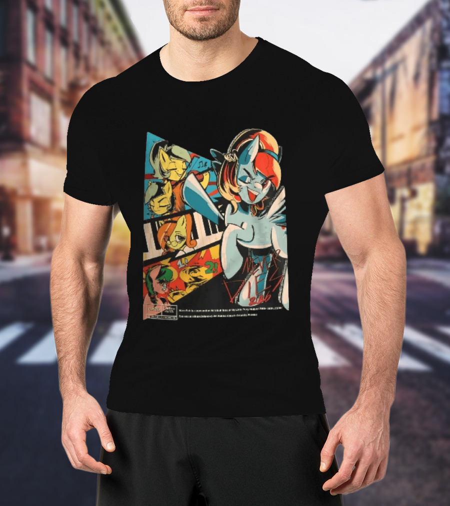 Mare Fair Never Dies 2026 Cartoon Ponies Music Band Comic Panels T-Shirt