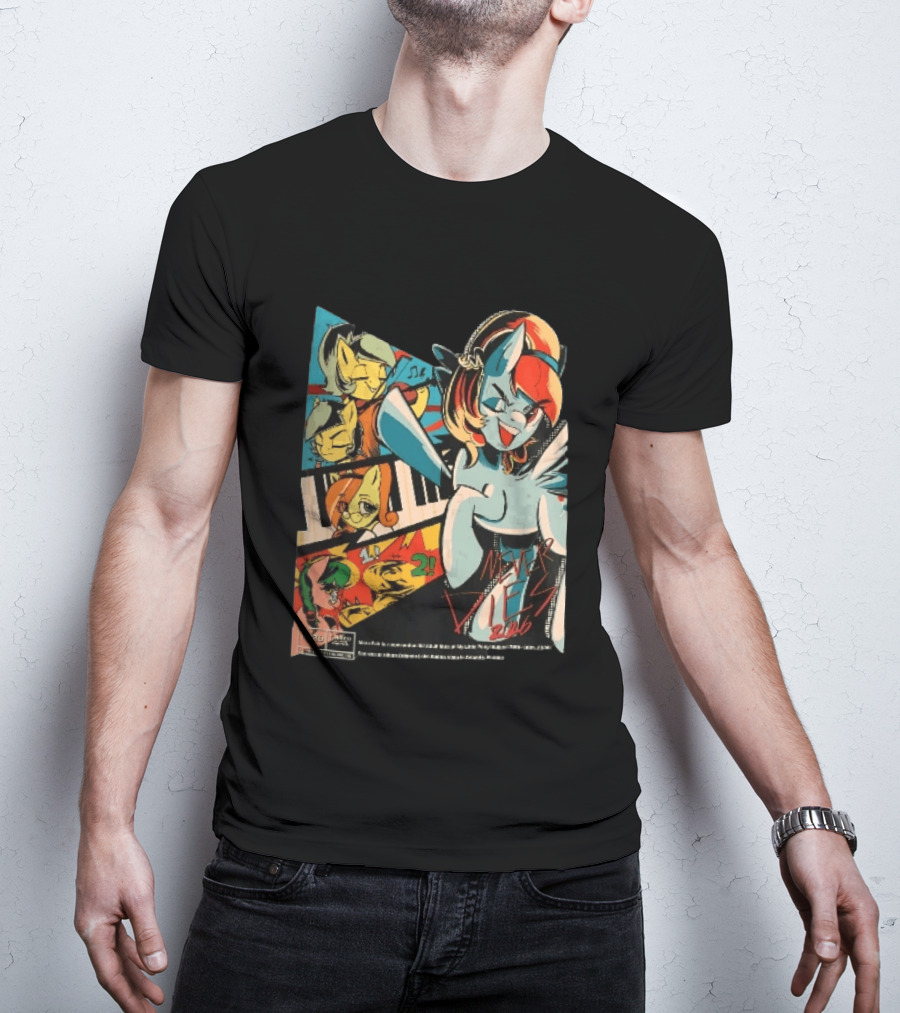 Mare Fair Never Dies 2026 Cartoon Ponies Music Band Comic Panels T-Shirt