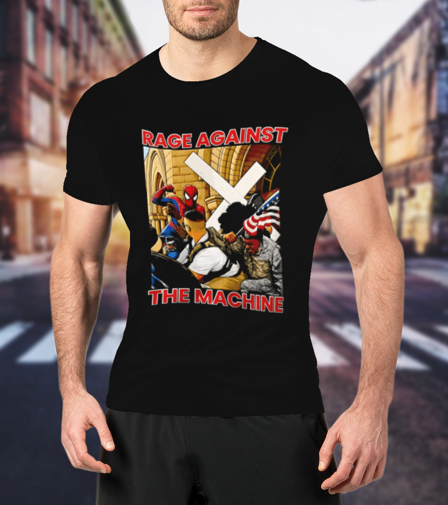 Rage Against The Machine Spider Man Fight Scene T-Shirt