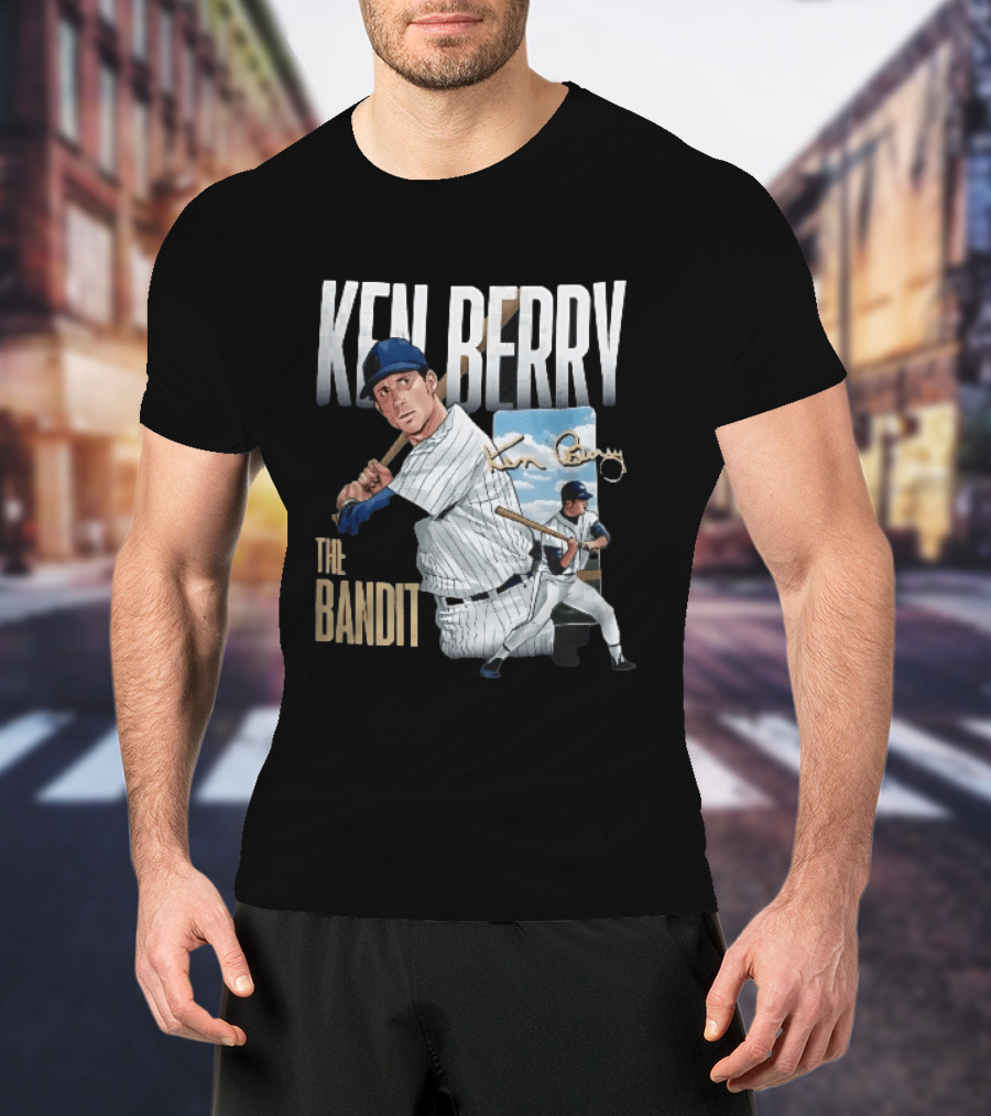 Ken Berry The Bandit Batting Stance With Signature Panel T-Shirt