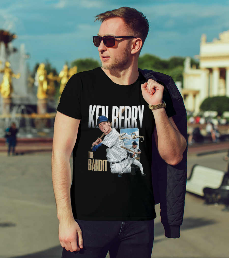 Ken Berry The Bandit Batting Stance With Signature Panel T-Shirt