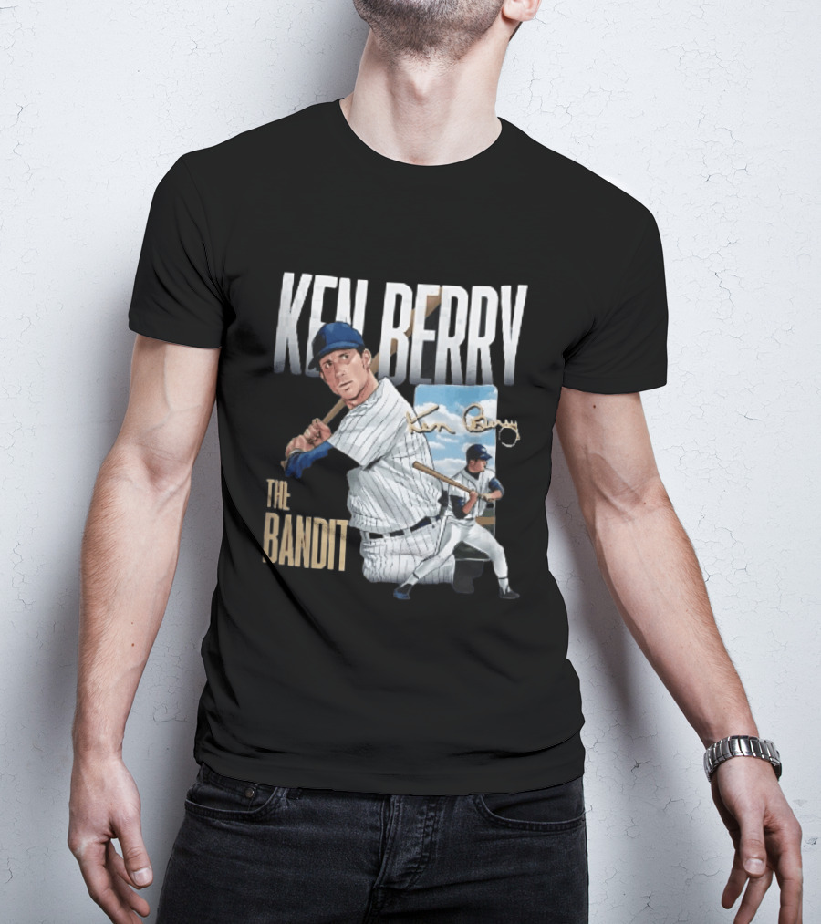 Ken Berry The Bandit Batting Stance With Signature Panel T-Shirt