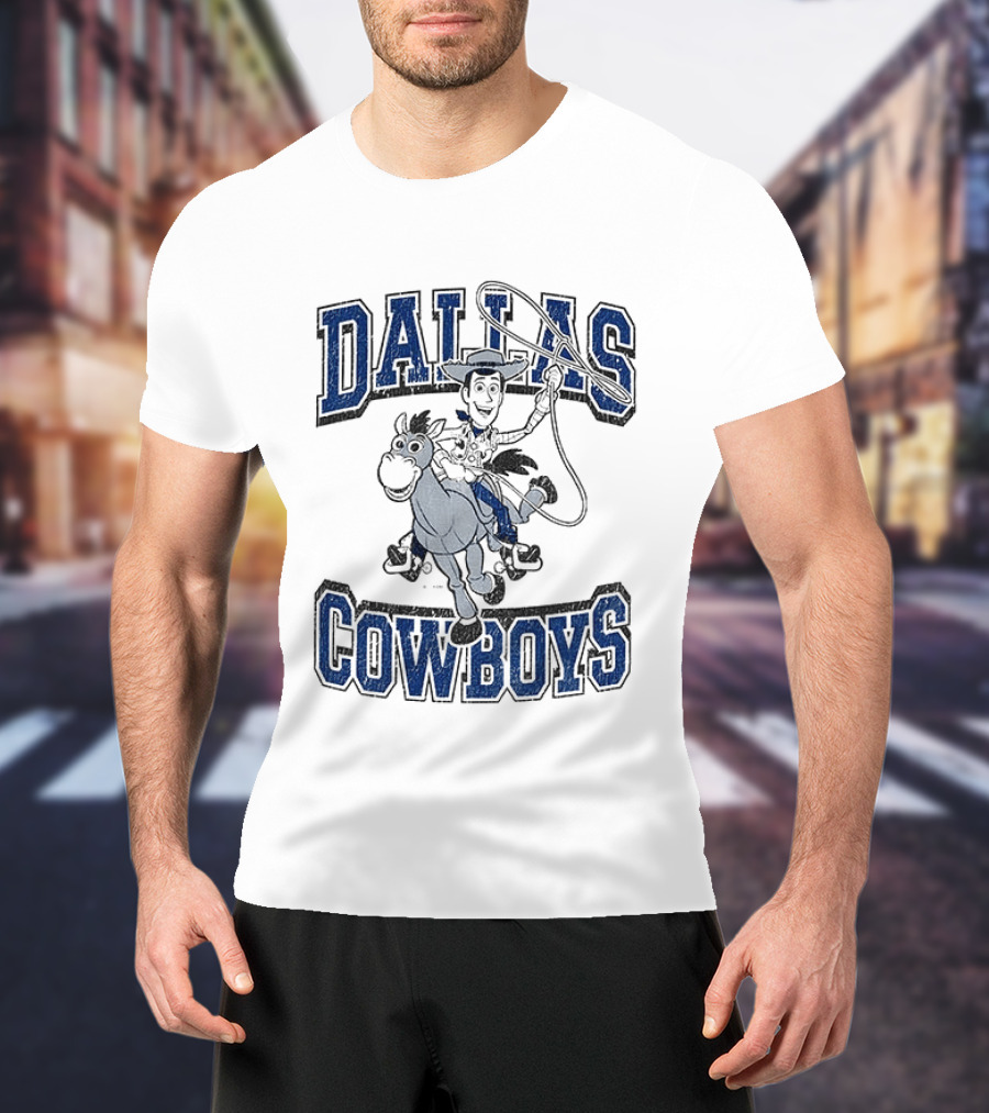 Dallas Cowboys Toy Story Woody Riding Cartoon T-Shirt