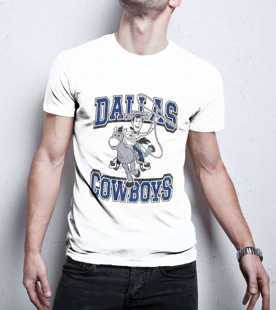 Dallas Cowboys Toy Story Woody Riding Cartoon T-Shirt
