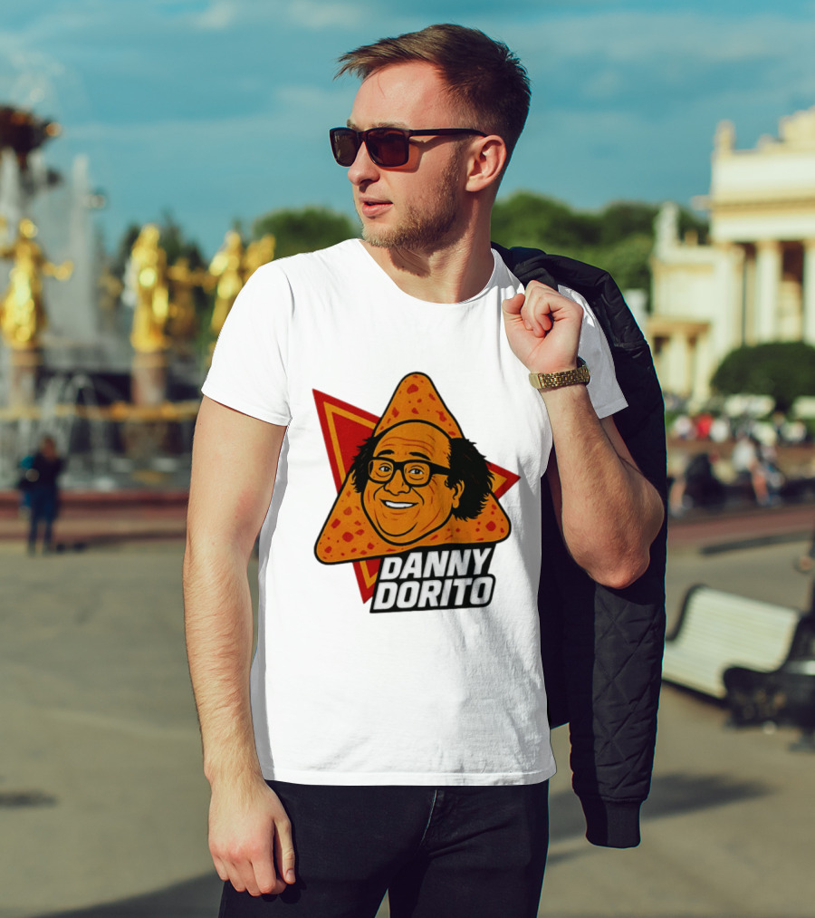 Danny Dorito Crunchy Snack Pun With Iconic Triangular Chip T-Shirt