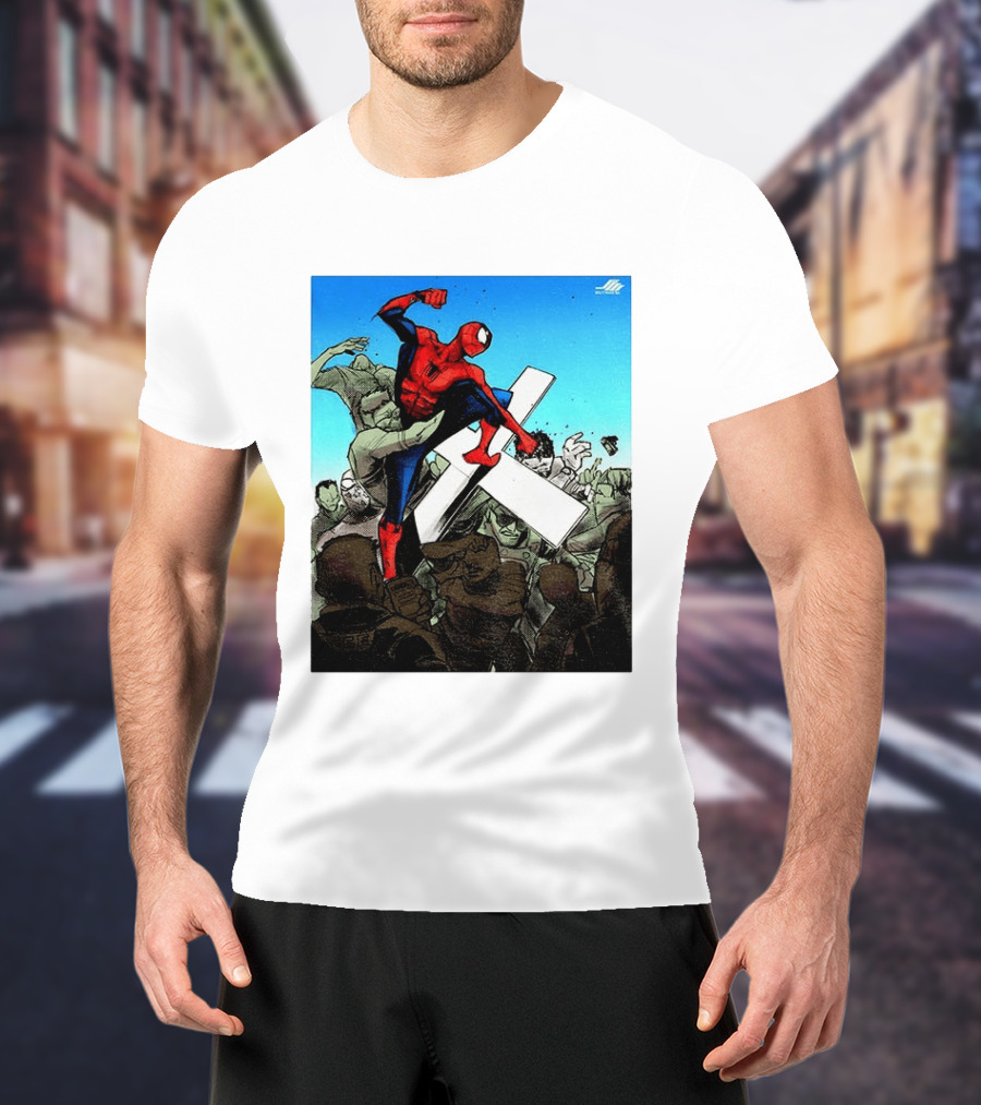 Never Give Up Spider Man Punch Nazis Minnesota Police T-Shirt