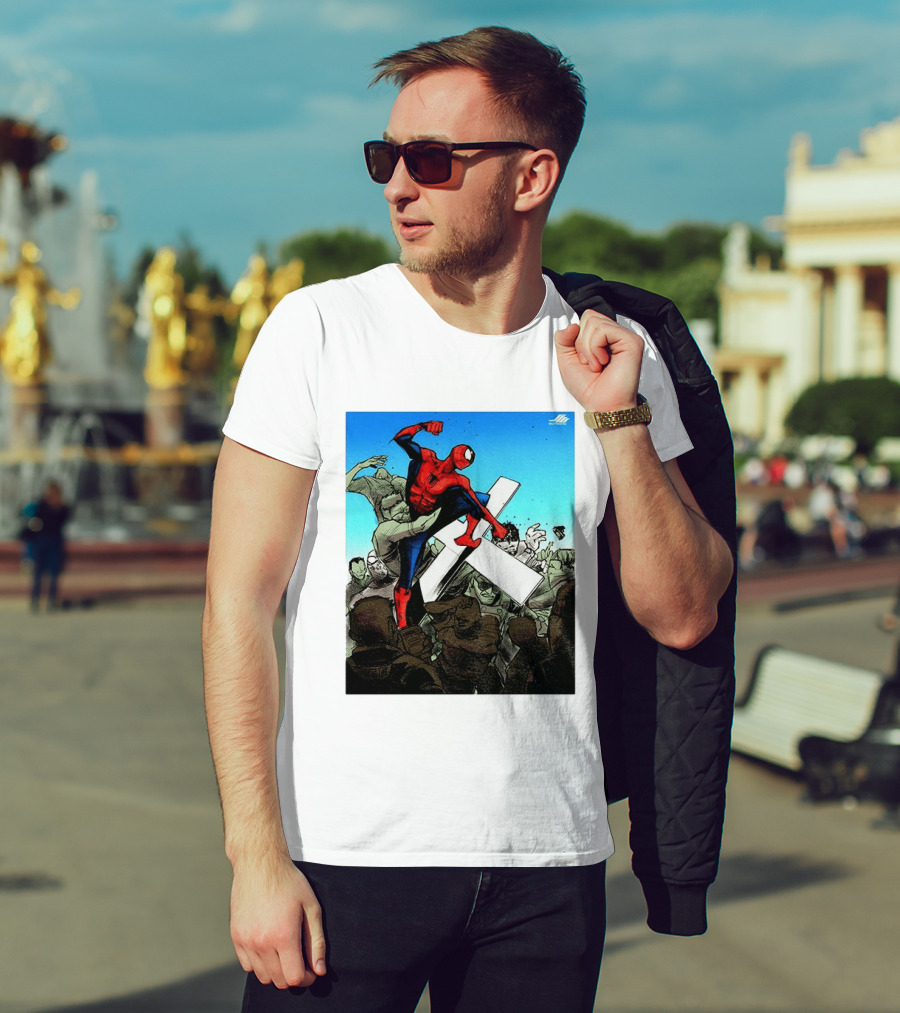 Never Give Up Spider Man Punch Nazis Minnesota Police T-Shirt